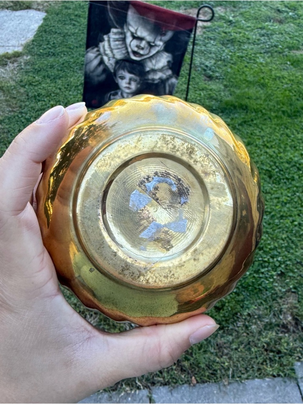 Vintage Brass MCM Old World Farmhouse Boho Cottagecore Planter - Picture 4 of 4
